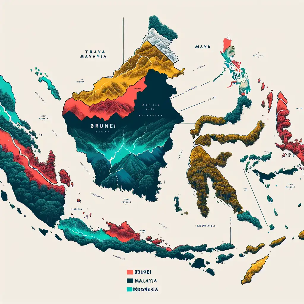 Por que a ilha de Bornéu é dividida entre vários países?
