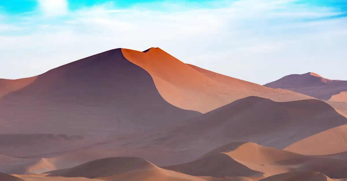 Qual deserto africano possui enormes dunas de areia?