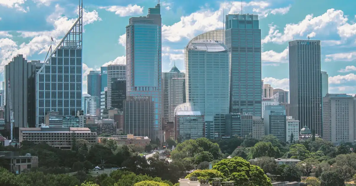 Qual é a cidade que é o centro financeiro da Austrália?