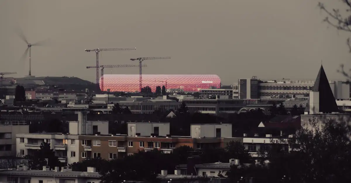 Qual é o nome do estádio colorido do Bayern de Munique?