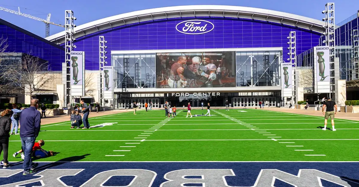 Qual é o nome do estádio onde jogam os Dallas Cowboys?