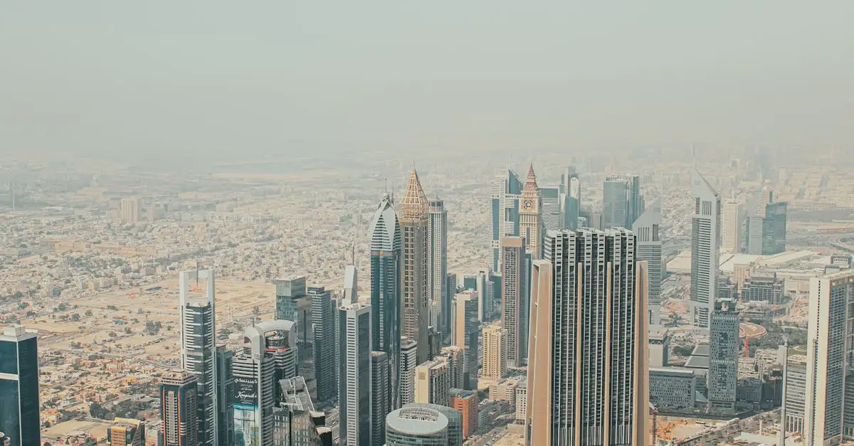 Onde está localizada a Emirates Office Tower em Dubai?