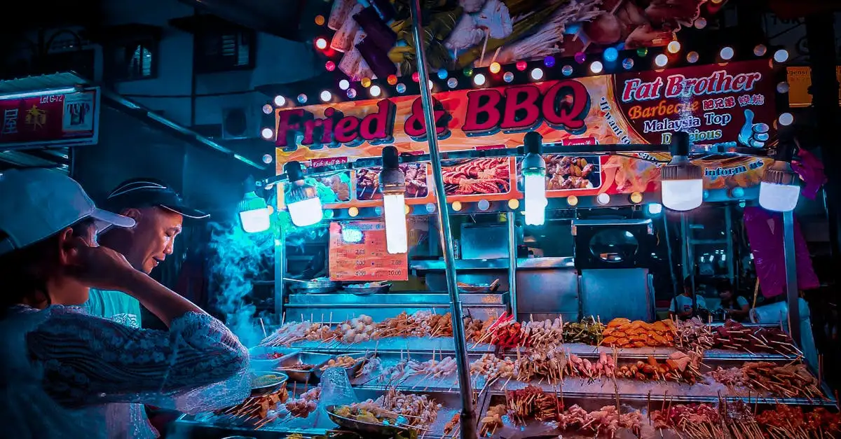 Qual é a melhor cidade da Malásia para street food?