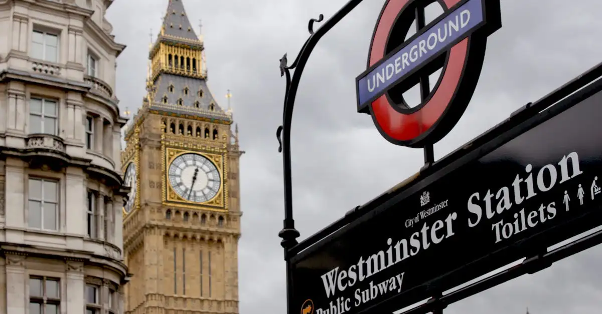 Onde fica o famoso Palácio de Westminster em Londres?
