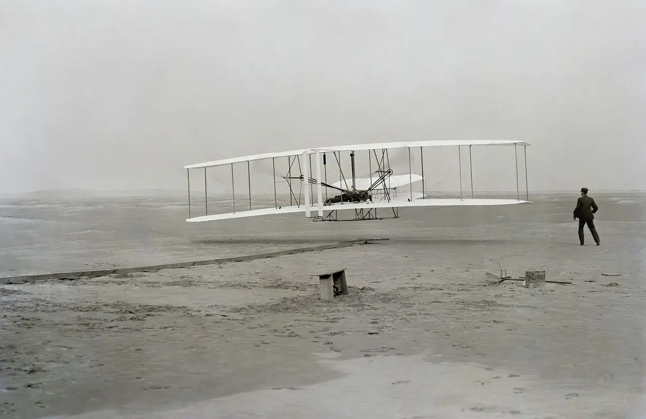 Quais desafios os Irmãos Wright enfrentaram em seu voo?
