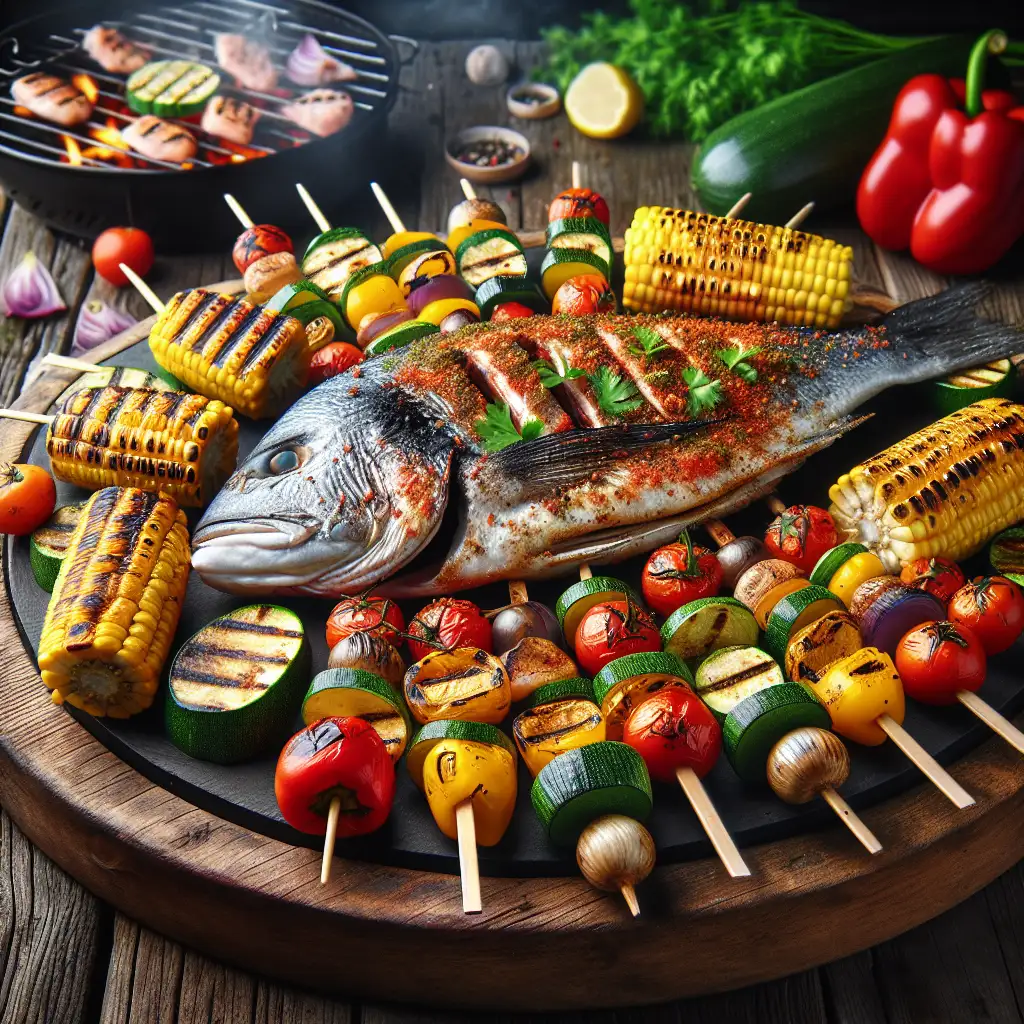 Quais legumes harmonizam melhor com peixe na churrasqueira?