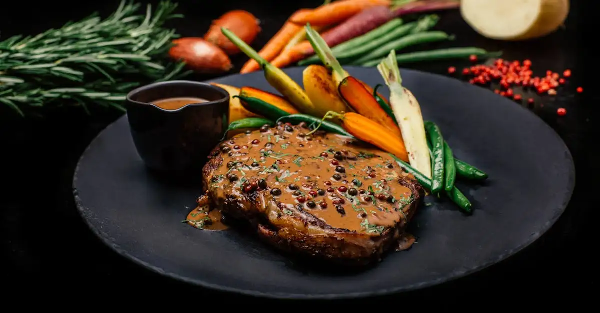 Quais legumes combinam bem com bife ao molho de cogumelos?